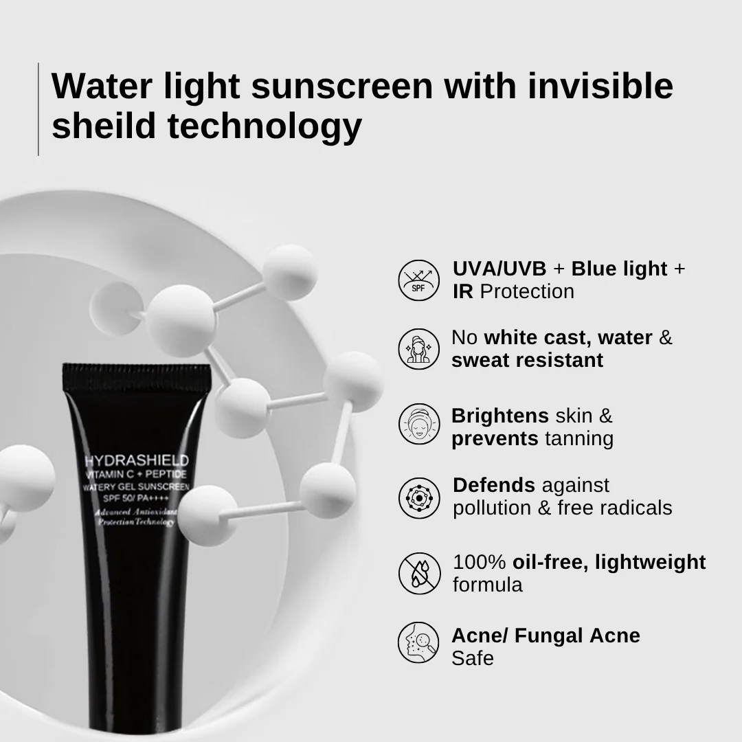 Hydrashield Vitamin C + Peptide Watery Gel Sunscreen SPF50 PA++++ - Image 3